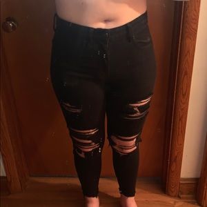 NWOT AE hi-rise jeans with holes